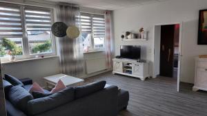 Et tv og/eller underholdning på Ferienwohnung alte Stepperei
