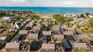 an aerial view of a residential suburb at Sauvage in Quiberon