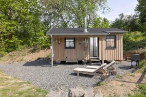 Zahrada ubytování Tinyhouse am km8komma2
