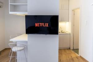 Kuchyň nebo kuchyňský kout v ubytování Cozy Studio Komotini