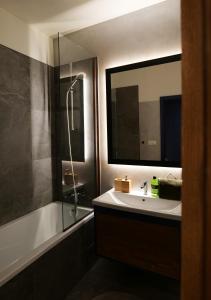A bathroom at Apartmán - modern home Még 30 kép