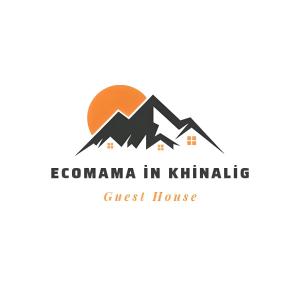uma casa no logótipo das montanhas em Ecomama in Xınalıq Khinalig guest house em Quba