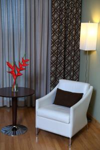 Uma área de estar em Hotel Ciudad de David