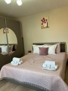 Postel nebo postele na pokoji v ubytování Guest House Tatiana /Къща за гости ТАТЯНА