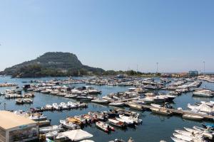 a bunch of boats are docked in a harbor at Baia Flegrea Meublè in Bacoli