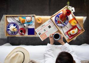Posteľ alebo postele v izbe v ubytovaní Una Villa - Amalfi Boutique Rooms B&B