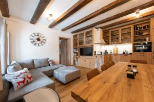 Kuchyň nebo kuchyňský kout v ubytování Wellness apartmán Kvilda