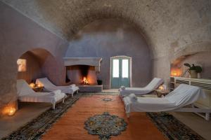 Masseria Palombara Relais & SPA - Adults only 객실 침대