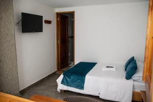 Postel nebo postele na pokoji v ubytování Hotel Santa Laura