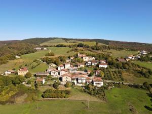 an aerial view of a house on a hill at Palacio de Aralar Alta in Oskotz