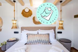 Posteľ alebo postele v izbe v ubytovaní Charming Traditional Cretan Villa "Alisavaki"