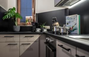 Nhà bếp/bếp nhỏ tại Arthur's Hotel und Apartments am Achensee