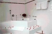 Koupelna v ubytování Hotel Haus Reichert + 24 fotografií