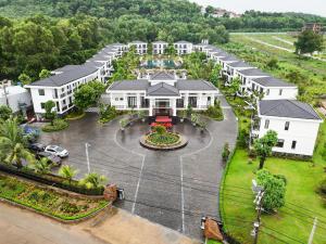 an aerial view of a building with a courtyard at DAD Resort Phú Quốc in Phú Quốc