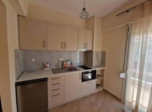 Kuchyň nebo kuchyňský kout v ubytování Xanthiotis Apartments