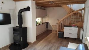 Kuchyň nebo kuchyňský kout v ubytování Ferienhaus Senft