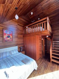 A bed or beds in a room at Mi Margarita Chalets