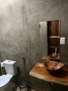 A bathroom at Pousada Milagres do Embaúba