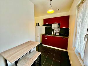 Kuchnia lub aneks kuchenny w obiekcie Studios au quartier pavillonnaire rue d Ambert