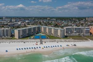 an aerial view of the beach at a resort at Holiday Surf and Racquet Club 707 in Destin