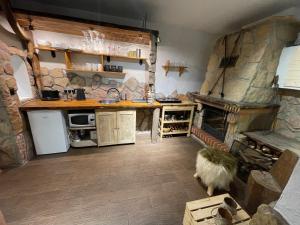 Kuchyňa alebo kuchynka v ubytovaní Prestige Apartament z sauna Zbojnicka Piwnica Krupowki