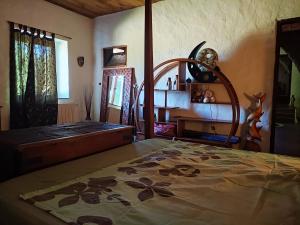 Voodi või voodid majutusasutuse Gîte de Navacelles toas