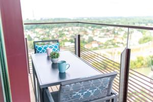 Balkón nebo terasa v ubytování Apartment over the roofs of Vienna