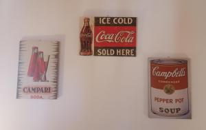 a box with a can of coke and a can of soda at Agriturismo Sentiero delle Fiabe in Sirolo
