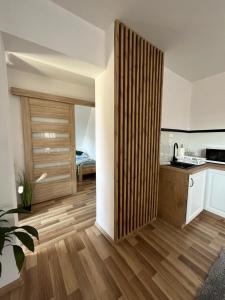 Kuchyňa alebo kuchynka v ubytovaní Apartamenty Cichy Kącik