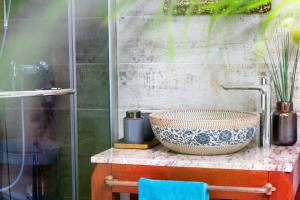 Kúpeľňa v ubytovaní AllOne apartman