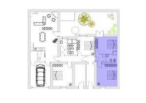 Půdorys ubytování B&B L'Albero Dei Limoni