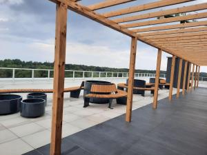 Balkón alebo terasa v ubytovaní Apartament A101 Polanki Aqua