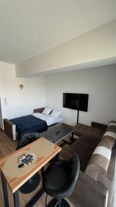 Televízia a/alebo spoločenská miestnosť v ubytovaní Apartament 36 Zator by Housine