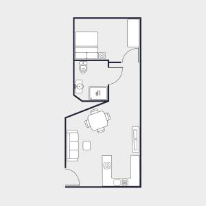 Plán poschodí v ubytovaní Orzeszkowej PREMIUM Apartament