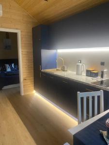 Kuchyň nebo kuchyňský kout v ubytování Domki Lubkowo Holliday
