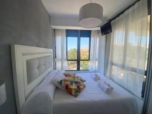 Postel nebo postele na pokoji v ubytování Apartamento Benalmadena playa