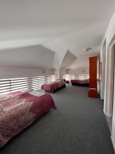 una camera da letto con due letti in una stanza di Hotel Begić a Sarajevo