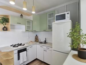 Køkken eller tekøkken på Квартира на Достык-Омаровой