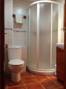 ラ・プエブラ・デ・バルベルデにあるLa Ontinaのバスルーム(トイレ、シャワー付)