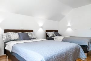 Postel nebo postele na pokoji v ubytování Sobe in apartmaji Bama