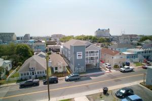 an aerial view of a city with cars parked on a street at Dhimas Bayview Suites in Ocean City