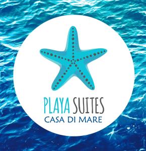 una estrella de mar en el agua con las palabras playa suites casa d m en Playa Suites, cerca del Malecon en Manta