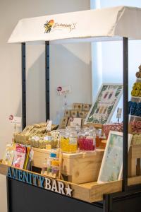 an activity bar with different types of food on display at Hotel Santa Barbara Miyakojima Resort in Miyako-jima