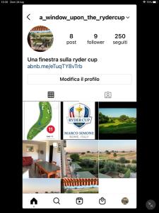 Ein Screenshot der iphone Seite eines der y in der Unterkunft Marco simone golf club in Marco Simone