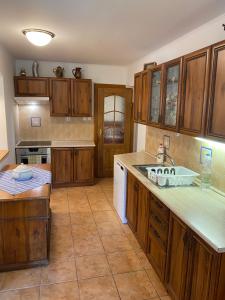 Kuchyňa alebo kuchynka v ubytovaní Apartmán u potoka