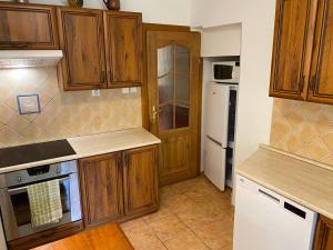 Kuchyňa alebo kuchynka v ubytovaní Apartmán u potoka