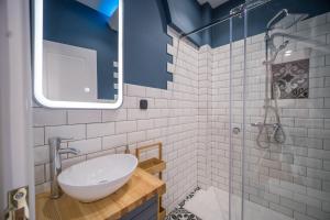 A bathroom at Casa Reale Corfu