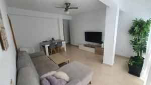 Televízia a/alebo spoločenská miestnosť v ubytovaní Apartamento centro playa estación de tren