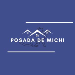 un logo d'une maison avec un chat et les mots papada soient la nuit dans l'établissement Posada De Michi - Acqua Private Residences, à Manille