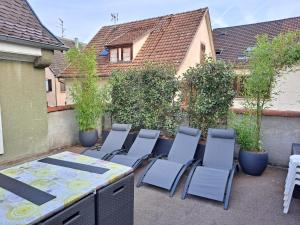 Posezení v ubytování Gîte Faubourg des Pierres